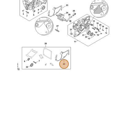 STIHL part 1147-020-9700 — IPL diagram snippet (6x zoom, amber highlight)