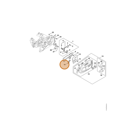 STIHL part 1147-021-1101 — IPL diagram snippet (6x zoom, amber highlight)