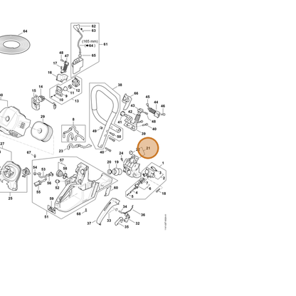 STIHL part 1147-080-0901 — IPL diagram snippet (6x zoom, amber highlight)