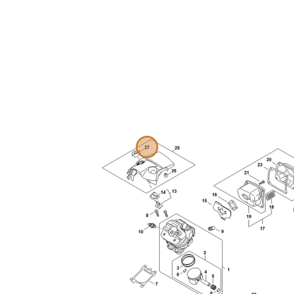 STIHL part 1147-084-2200 — IPL diagram snippet (6x zoom, amber highlight)