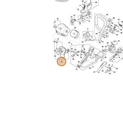 STIHL part 1147-120-6901 — IPL diagram snippet (6x zoom, amber highlight)