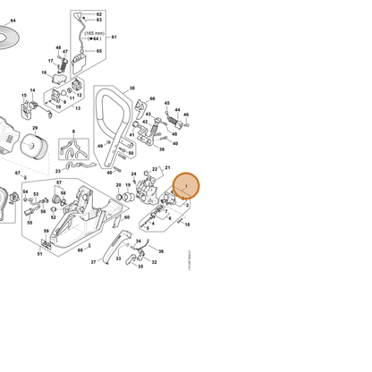 STIHL part 1147-130-0102 — IPL diagram snippet (6x zoom, amber highlight)