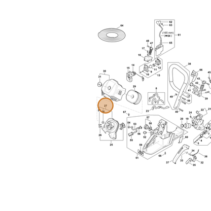 STIHL part 1147-140-1202 — IPL diagram snippet (6x zoom, amber highlight)
