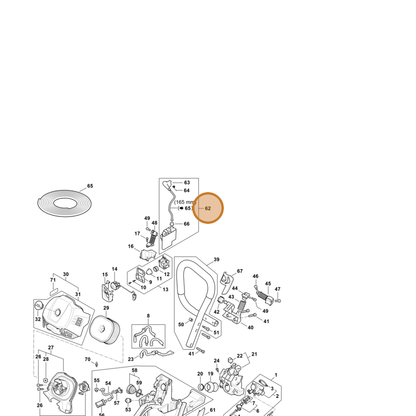 STIHL part 1147-400-4703 — IPL diagram snippet (6x zoom, amber highlight)