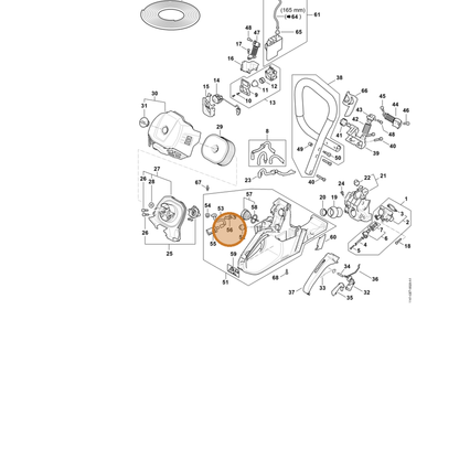 STIHL part 1147-448-1200 — IPL diagram snippet (6x zoom, amber highlight)