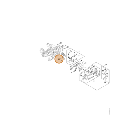 STIHL part 1147-656-7700 — IPL diagram snippet (6x zoom, amber highlight)