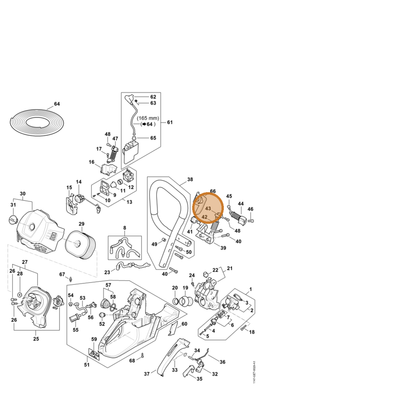 STIHL part 1147-792-2904 — IPL diagram snippet (6x zoom, amber highlight)