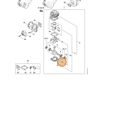 STIHL part 1148-021-2504 — IPL diagram snippet (6x zoom, amber highlight)