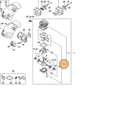 STIHL part 1148-030-2017 — IPL diagram snippet (6x zoom, amber highlight)