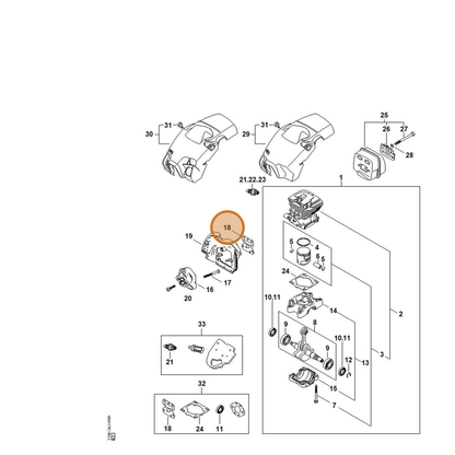 STIHL part 1148-129-0903 — IPL diagram snippet (6x zoom, amber highlight)