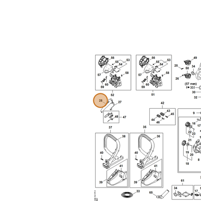 STIHL part 1148-791-0600 — IPL diagram snippet (6x zoom, amber highlight)