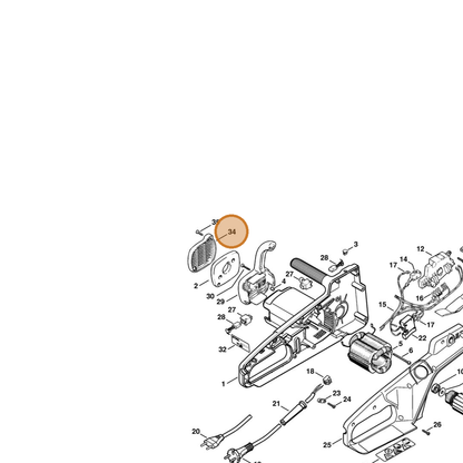 STIHL part 1206-084-1200 — IPL diagram snippet (6x zoom, amber highlight)