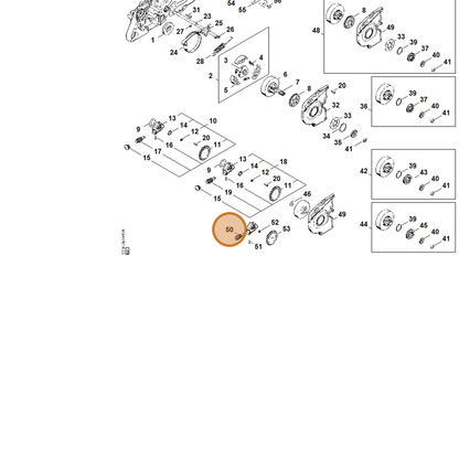 STIHL part 1206-640-4700 — IPL diagram snippet (6x zoom, amber highlight)