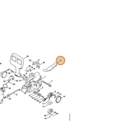 STIHL part 1207-431-6400 — IPL diagram snippet (6x zoom, amber highlight)