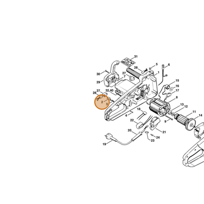 STIHL part 1207-435-7800 — IPL diagram snippet (6x zoom, amber highlight)