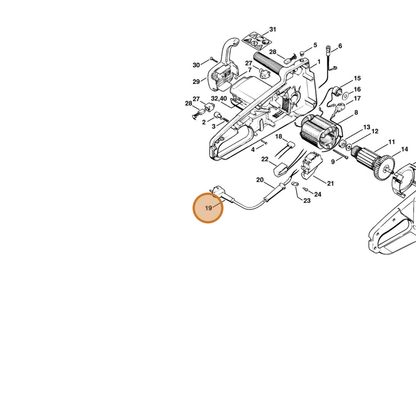 STIHL part 1207-440-2003 — IPL diagram snippet (6x zoom, amber highlight)