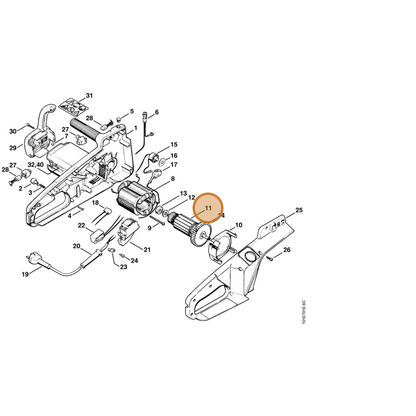 STIHL part 1207-600-1000 — IPL diagram snippet (6x zoom, amber highlight)