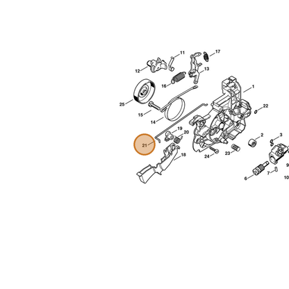 STIHL part 1208-162-1500 — IPL diagram snippet (6x zoom, amber highlight)