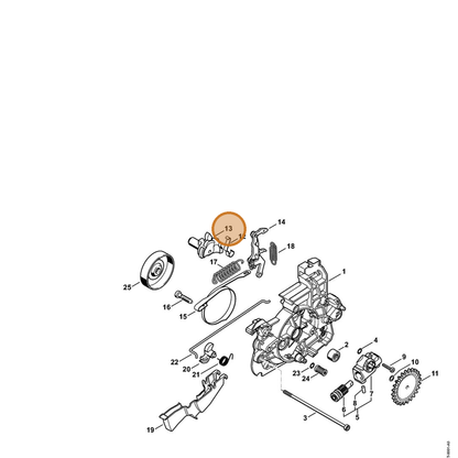 STIHL part 1208-162-3202 — IPL diagram snippet (6x zoom, amber highlight)