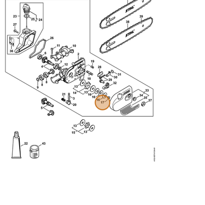 STIHL part 1208-162-4200 — IPL diagram snippet (6x zoom, amber highlight)
