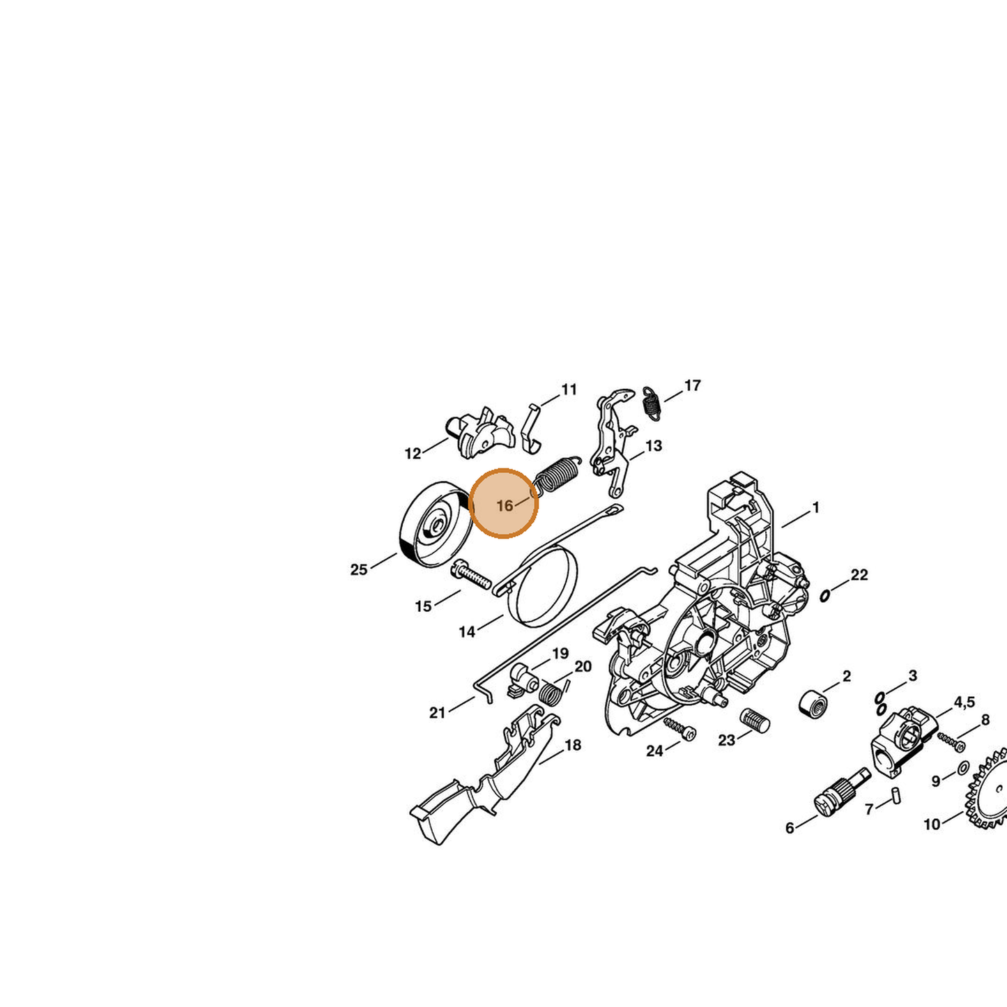 STIHL part 1208-162-7900 — IPL diagram snippet (6x zoom, amber highlight)