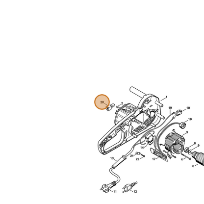 STIHL part 1208-600-2601 — IPL diagram snippet (6x zoom, amber highlight)