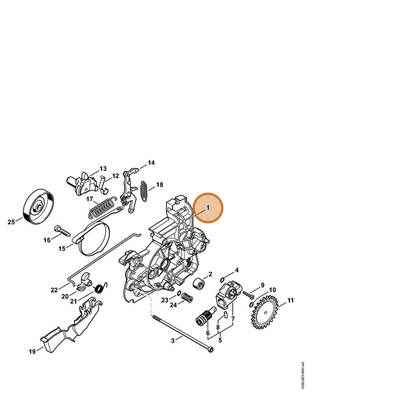 STIHL part 1208-640-0506 — IPL diagram snippet (6x zoom, amber highlight)