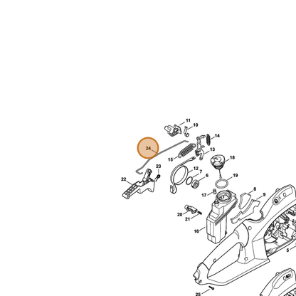 STIHL part 1209-162-1501 — IPL diagram snippet (6x zoom, amber highlight)