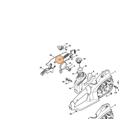 STIHL part 1209-162-7900 — IPL diagram snippet (6x zoom, amber highlight)