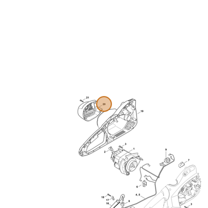 STIHL part 1209-602-0401 — IPL diagram snippet (6x zoom, amber highlight)