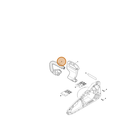 STIHL part 1209-791-1701 — IPL diagram snippet (6x zoom, amber highlight)