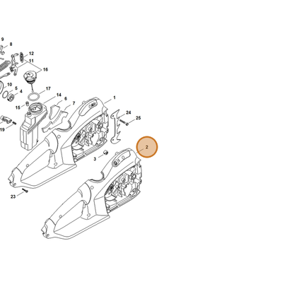 STIHL part 1210-790-1003 — IPL diagram snippet (6x zoom, amber highlight)