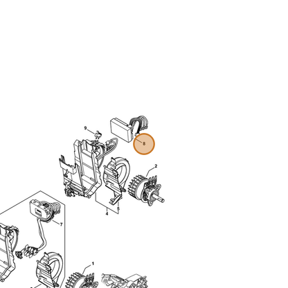 STIHL part 1250-430-1400 — IPL diagram snippet (6x zoom, amber highlight)