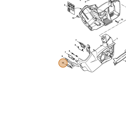STIHL part 1252-352-5000 — IPL diagram snippet (6x zoom, amber highlight)