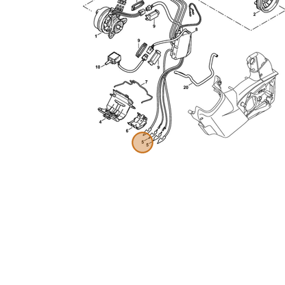 STIHL part 1252-431-2100 — IPL diagram snippet (6x zoom, amber highlight)