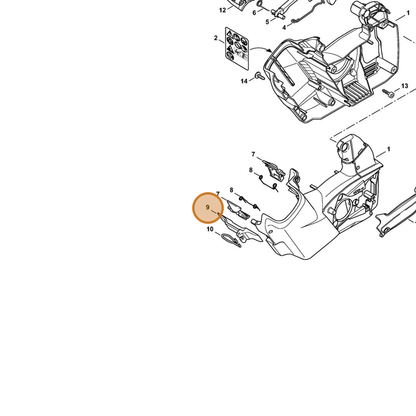 STIHL part 1252-791-5400 — IPL diagram snippet (6x zoom, amber highlight)