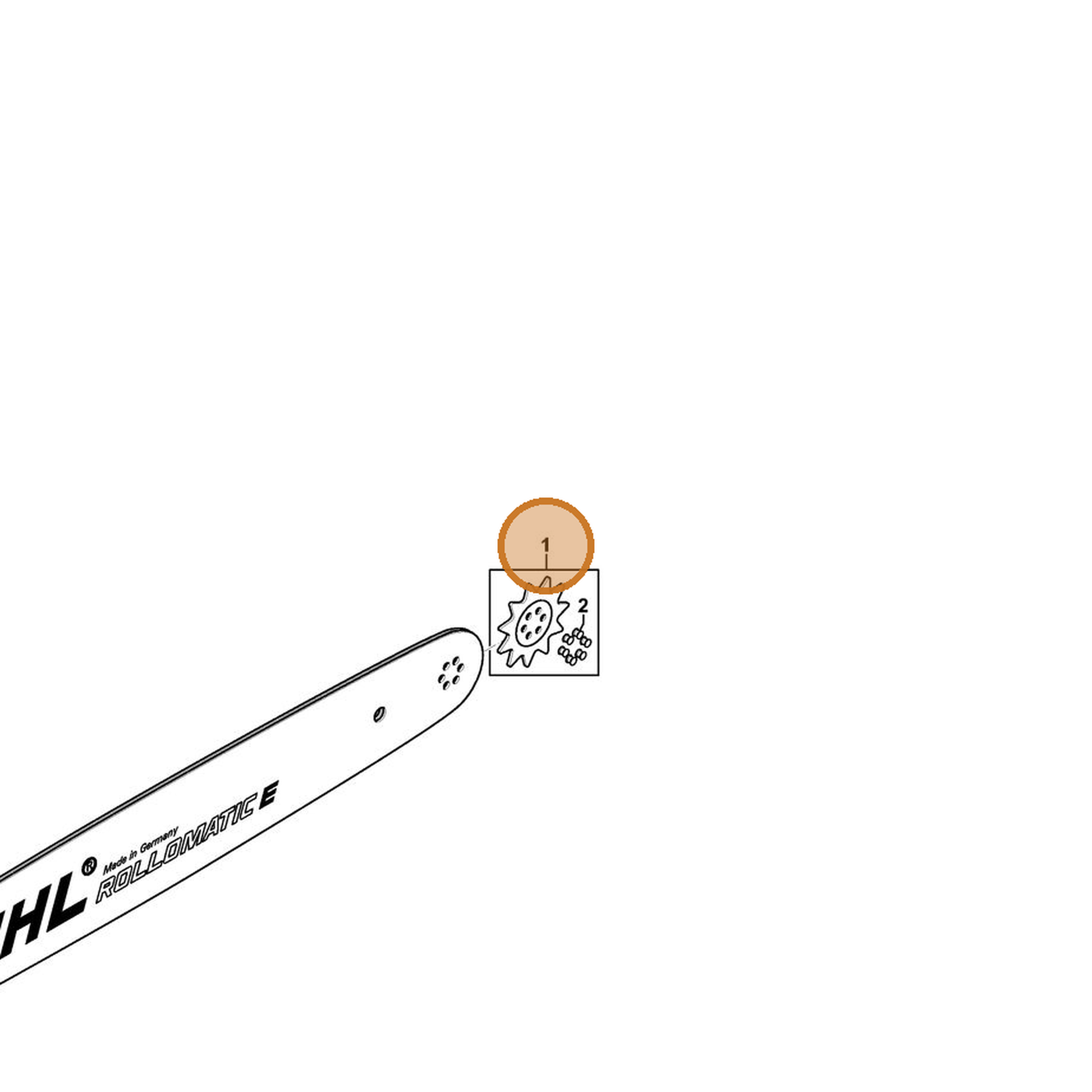 STIHL part 3003-650-9935 — IPL diagram snippet (6x zoom, amber highlight)