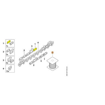 STIHL part 3623-005-1640 — IPL diagram snippet (6x zoom, amber highlight)