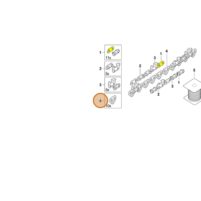 STIHL part 3660-662-1050 — IPL diagram snippet (6x zoom, amber highlight)