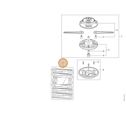 STIHL part 4002-007-1020 — IPL diagram snippet (6x zoom, amber highlight)