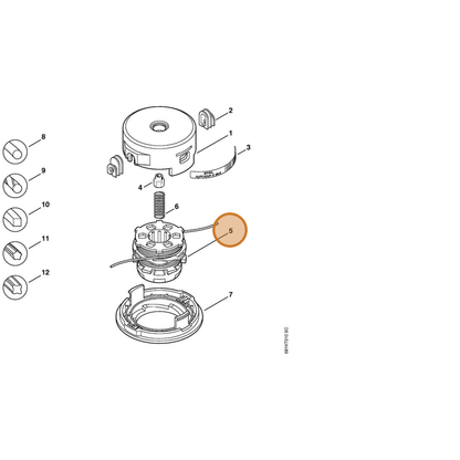 STIHL part 4002-713-3003 — IPL diagram snippet (6x zoom, amber highlight)