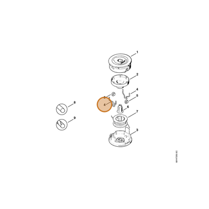 STIHL part 4002-713-3400 — IPL diagram snippet (6x zoom, amber highlight)