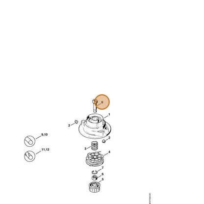 STIHL part 4002-713-6501 — IPL diagram snippet (6x zoom, amber highlight)