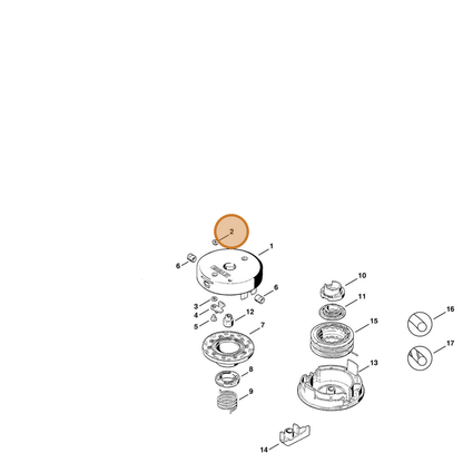STIHL part 4002-713-6802 — IPL diagram snippet (6x zoom, amber highlight)