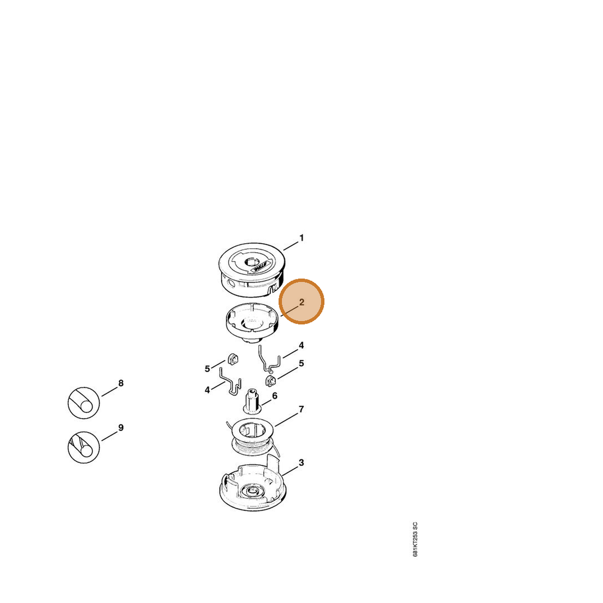 STIHL part 4002-713-7315 — IPL diagram snippet (6x zoom, amber highlight)