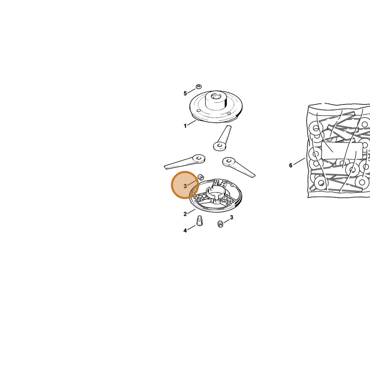 STIHL part 4002-713-8300 — IPL diagram snippet (6x zoom, amber highlight)