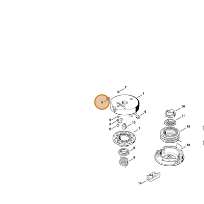 STIHL part 4002-713-8305 — IPL diagram snippet (6x zoom, amber highlight)