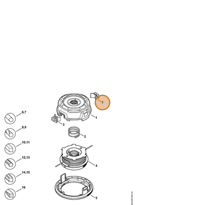STIHL part 4002-713-8306 — IPL diagram snippet (6x zoom, amber highlight)
