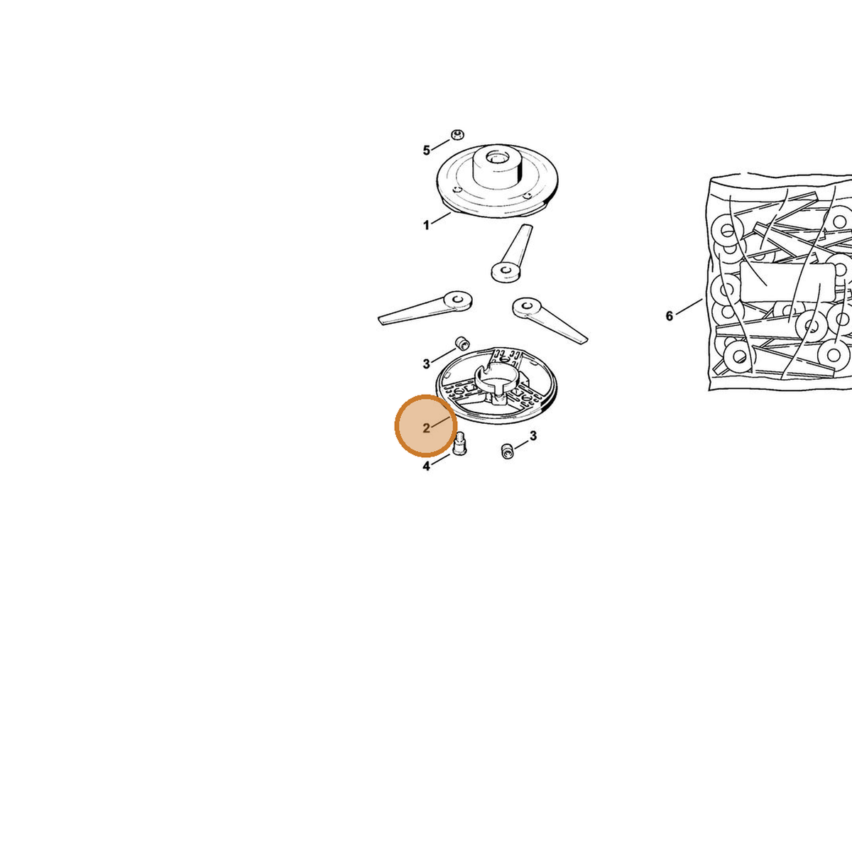 STIHL part 4002-713-9700 — IPL diagram snippet (6x zoom, amber highlight)