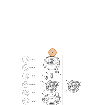 STIHL part 4002-820-2306 — IPL diagram snippet (6x zoom, amber highlight)
